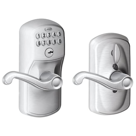 Schlage Residential Cylindrical Locks with Keypad Trim, FE595 PLY626FLA KD FE595 PLY626FLA KD